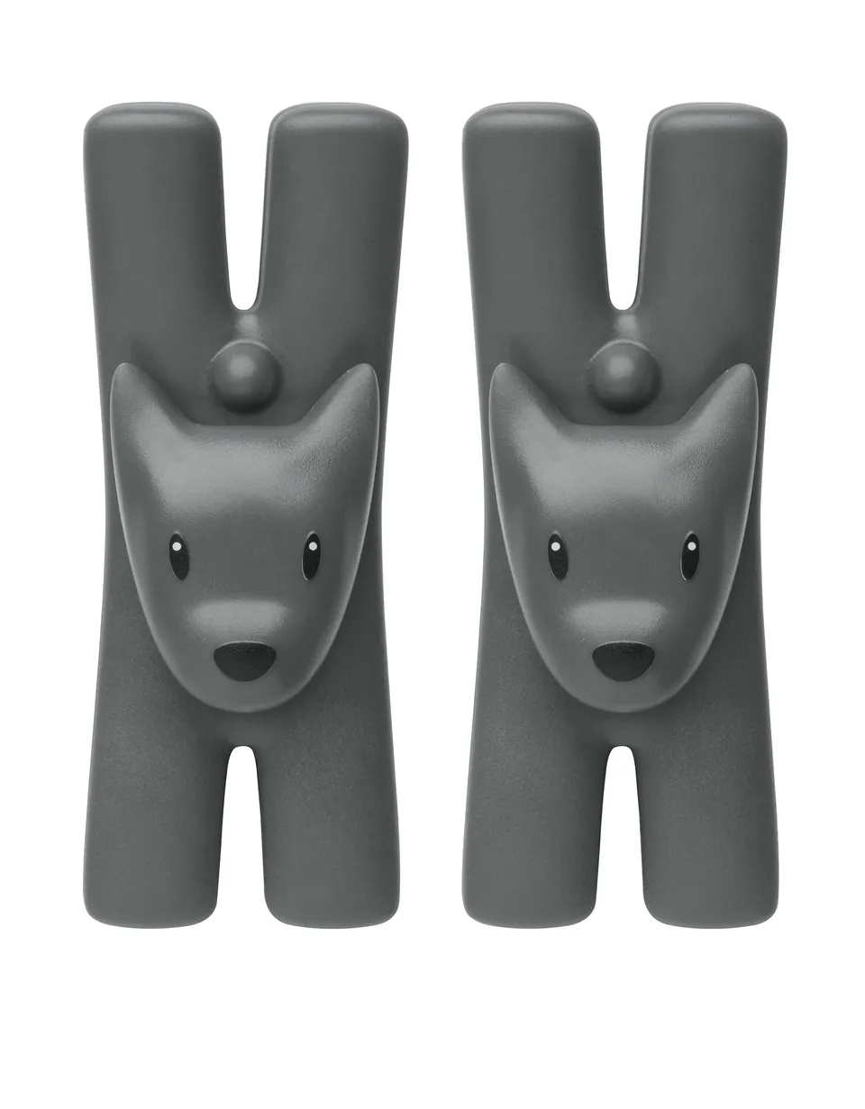 Alessi Giampo MMI32D Set 2 Mollette Magnetiche Nero