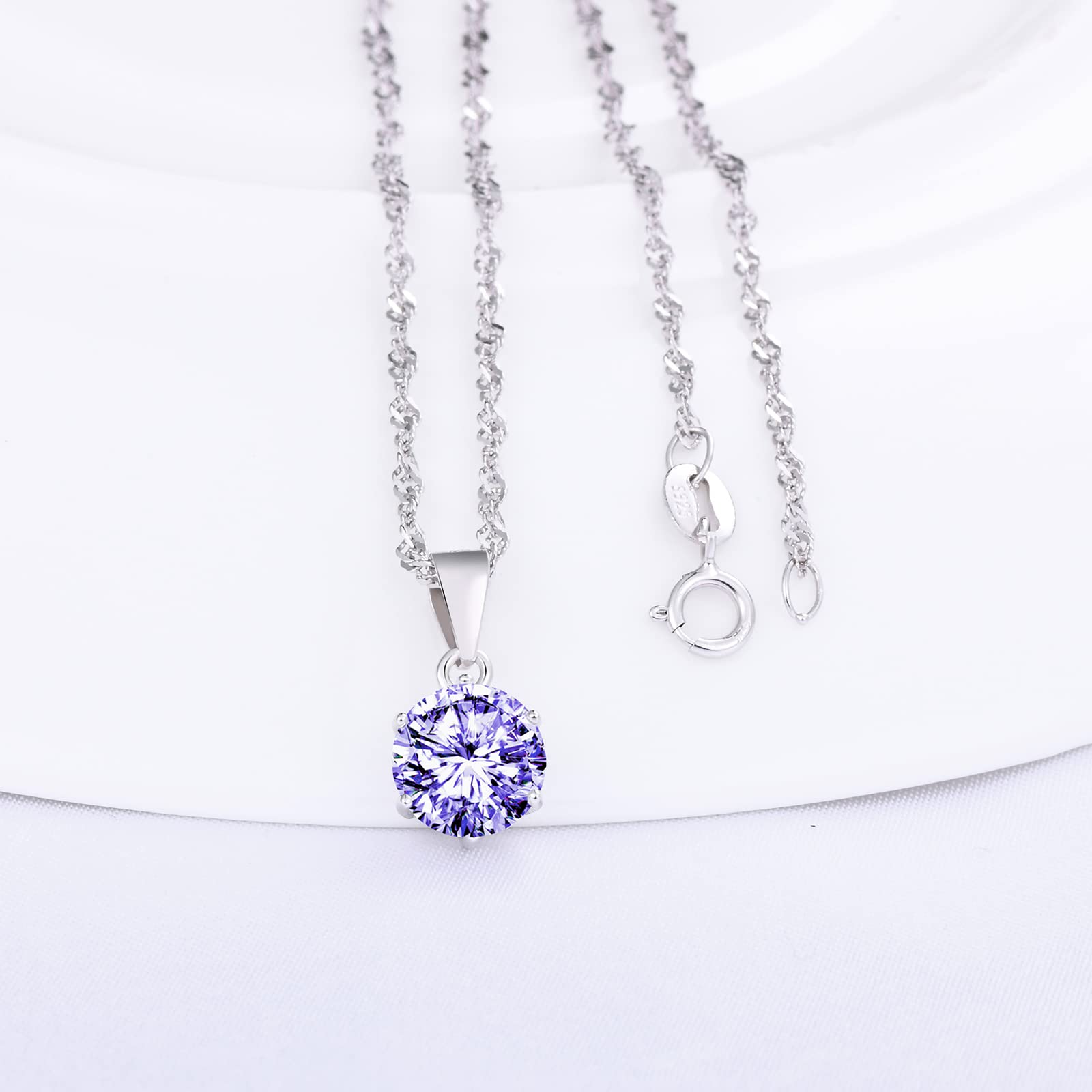 Infinionly Fashion collana argento 925 viola chiaro 45 cm