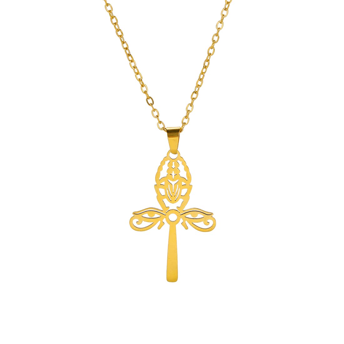 EUEAVAN collana Ankh argento croce egizia portafortuna