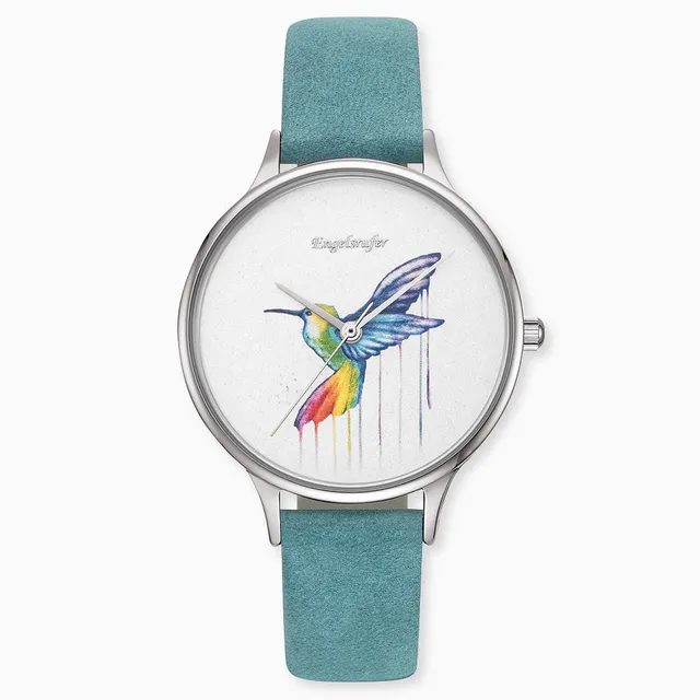 Engelsrufer Colibri orologio acciaio pelle nubuk turchese madreperla