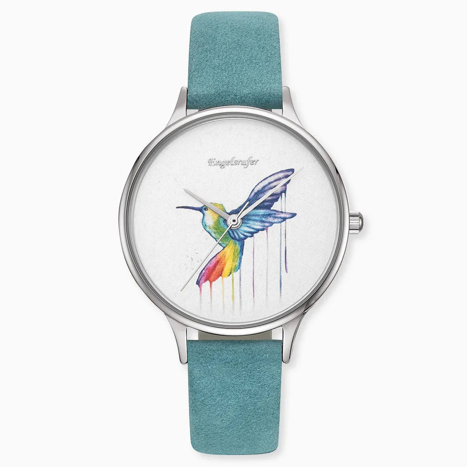 Engelsrufer Colibri orologio acciaio pelle nubuk turchese madreperla