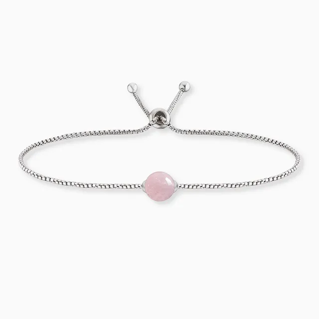 Engelsrufer Powerful Stone Bracciale Argento 925 Quarzo Rosa