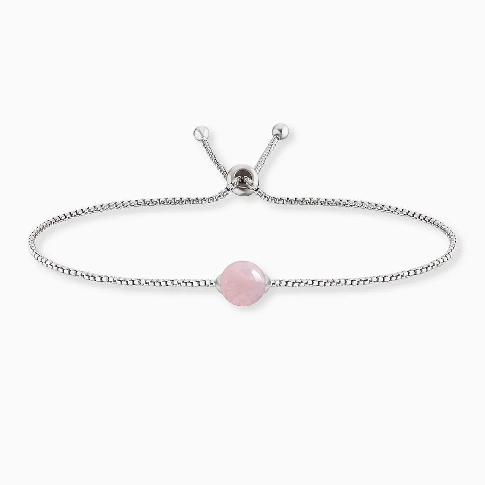 Engelsrufer Powerful Stone Bracciale Argento 925 Quarzo Rosa
