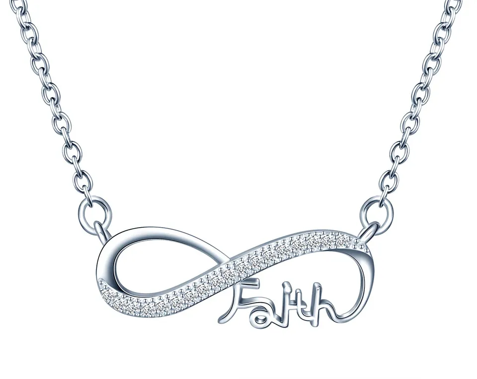 INFINIONLY Fashion Necklaces parure Silver-n infinito zirconi