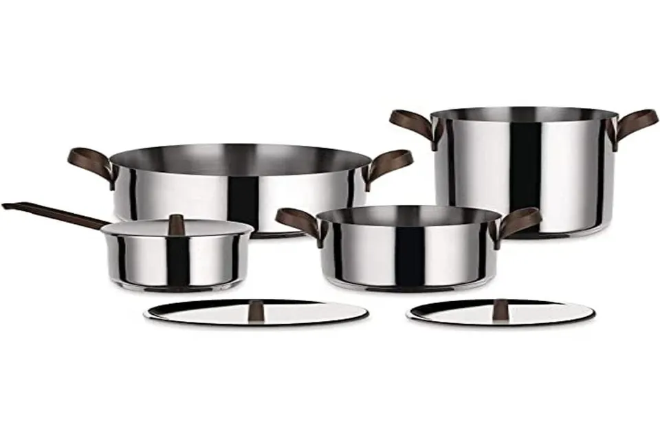 ALESSI Accessori cucina Edo PU100S7 set pentole acciaio 7 pezzi