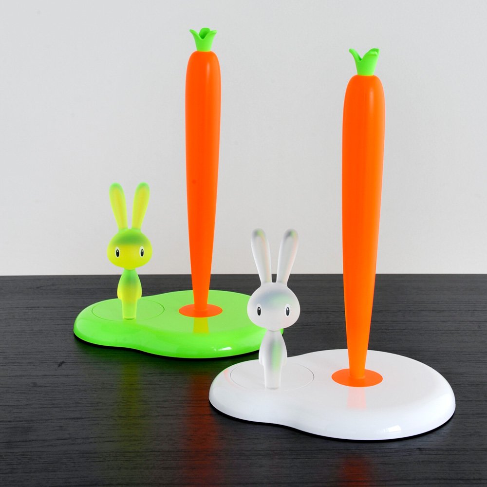 Alessi Bunny & Carrot ASG42 GR portarotolo cucina verde