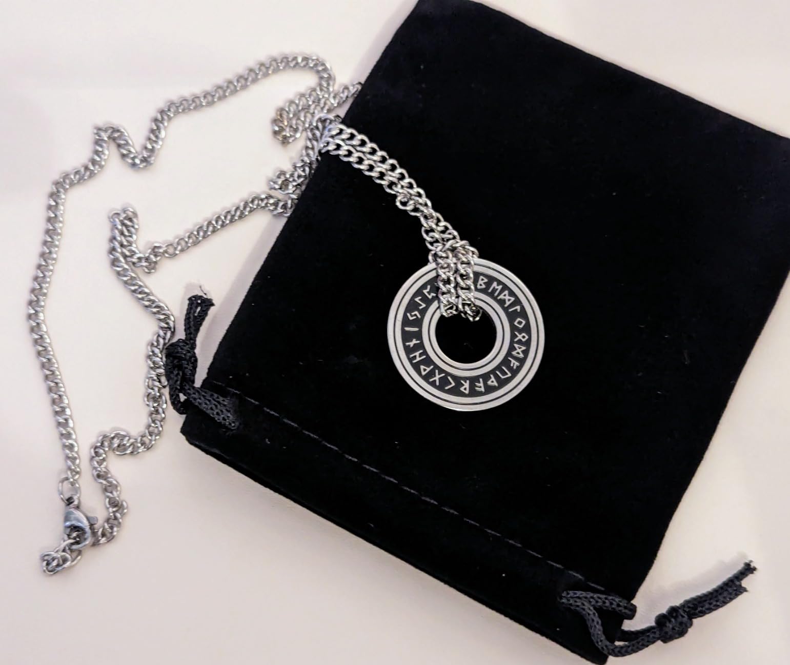 EUEAVAN Necklaces collana runa vichinga trecce argento