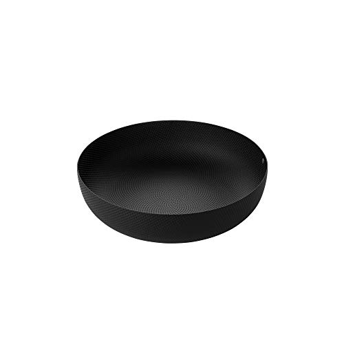 Alessi Tavola JM17/29 BT cestino rotondo nero acciaio