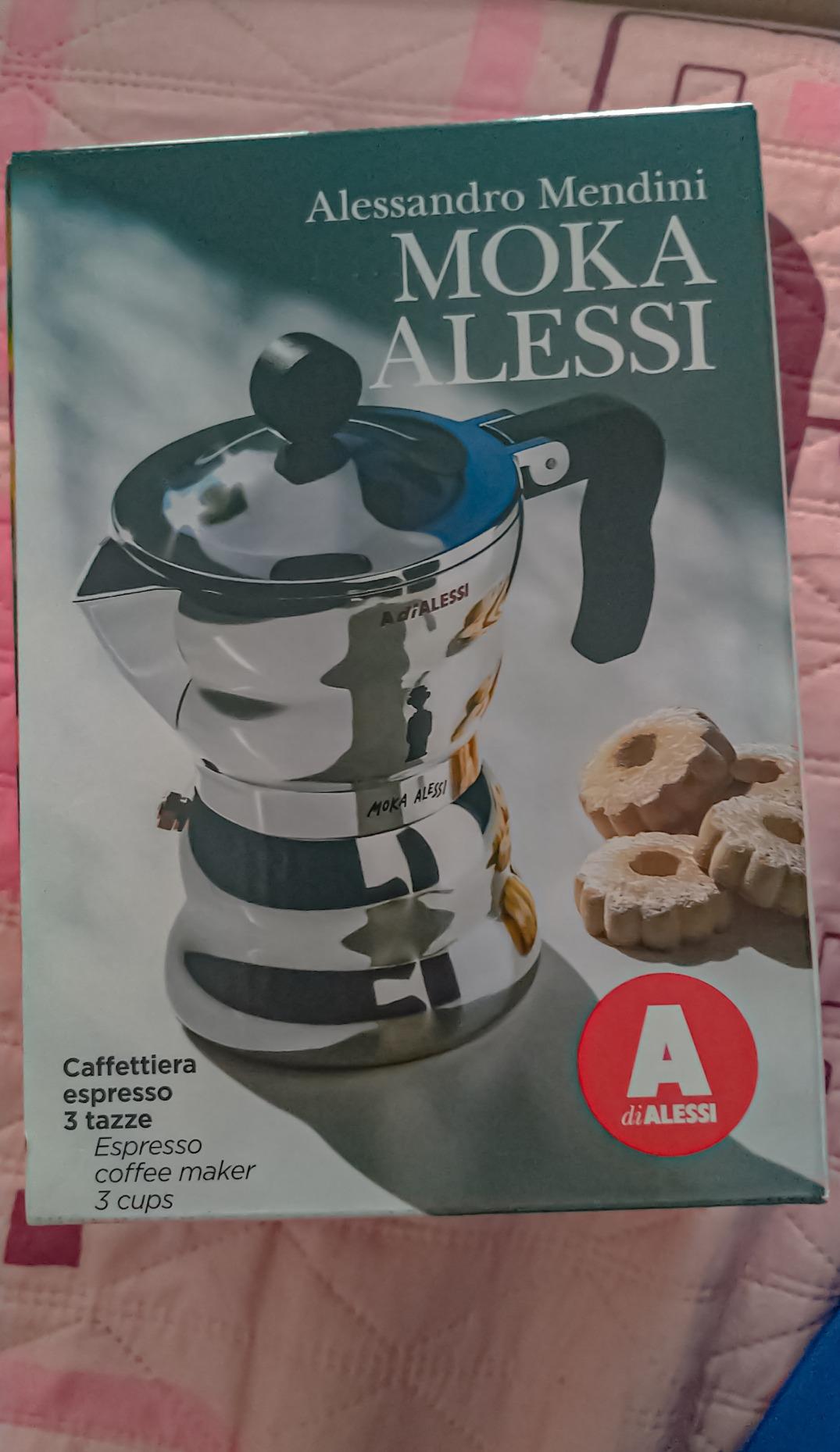 Alessi Moka AAM33/3 Caffettiera 3 Tazze Alluminio