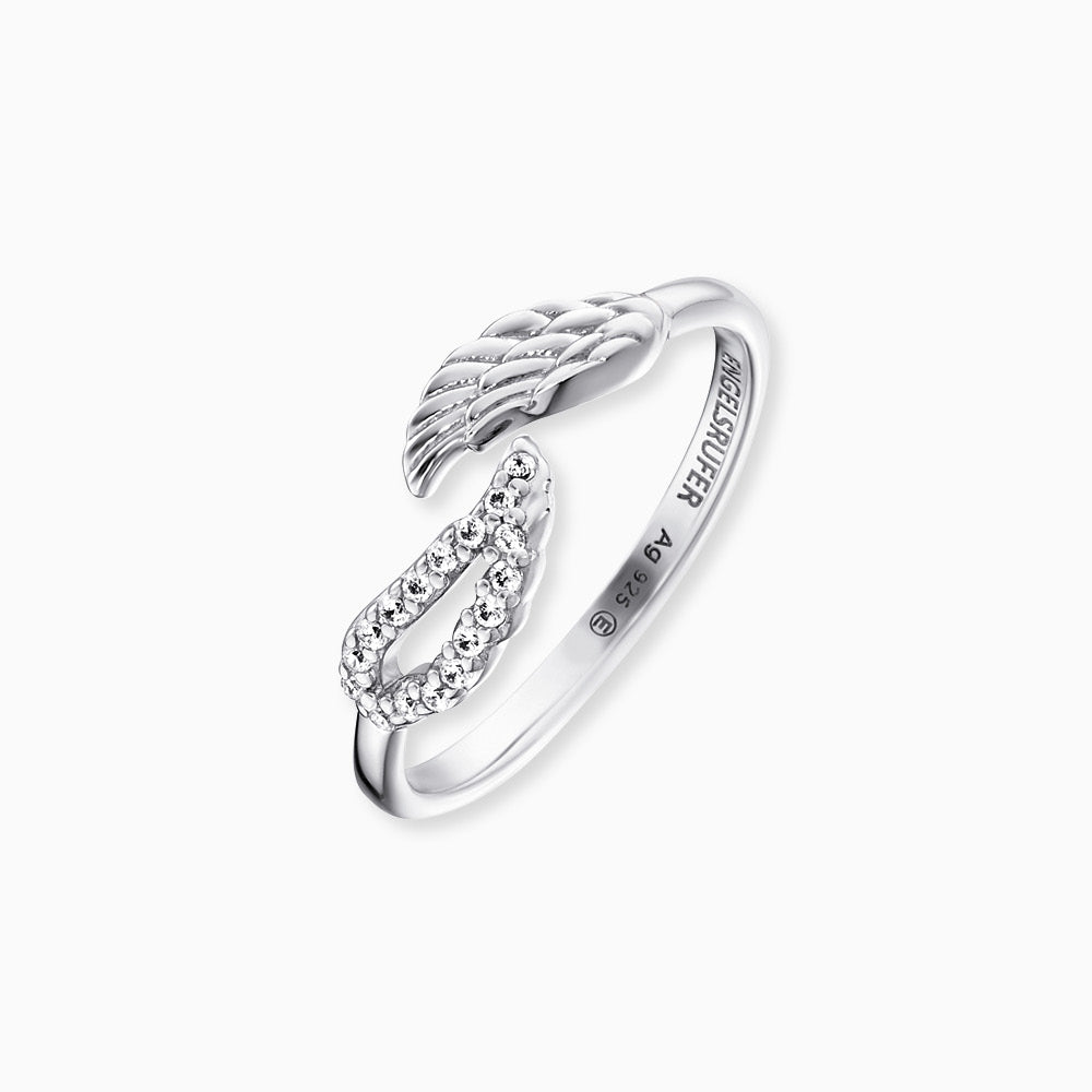 Engelsrufer Ala anello argento zirconia regolabile