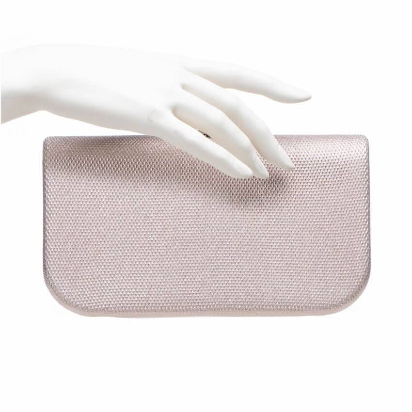 Chic Ad Hoc Borse Clutch rigida nude chiusura gioiello