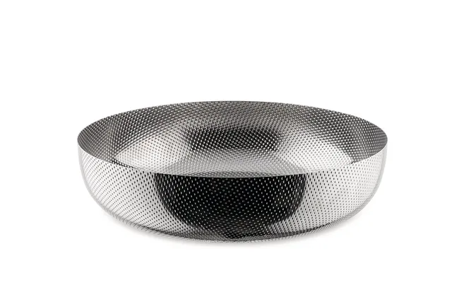 Alessi JM17/24 cestino rotondo acciaio 24 cm granulato