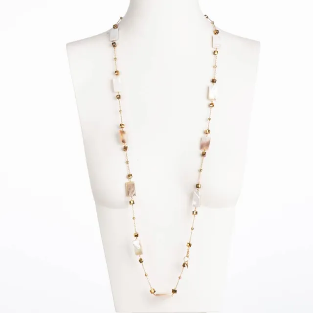 Chic Ad Hoc Collane lunga oro madreperla donna