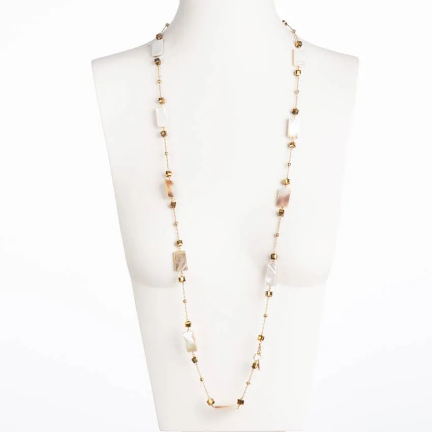 Chic Ad Hoc Collane lunga oro madreperla donna