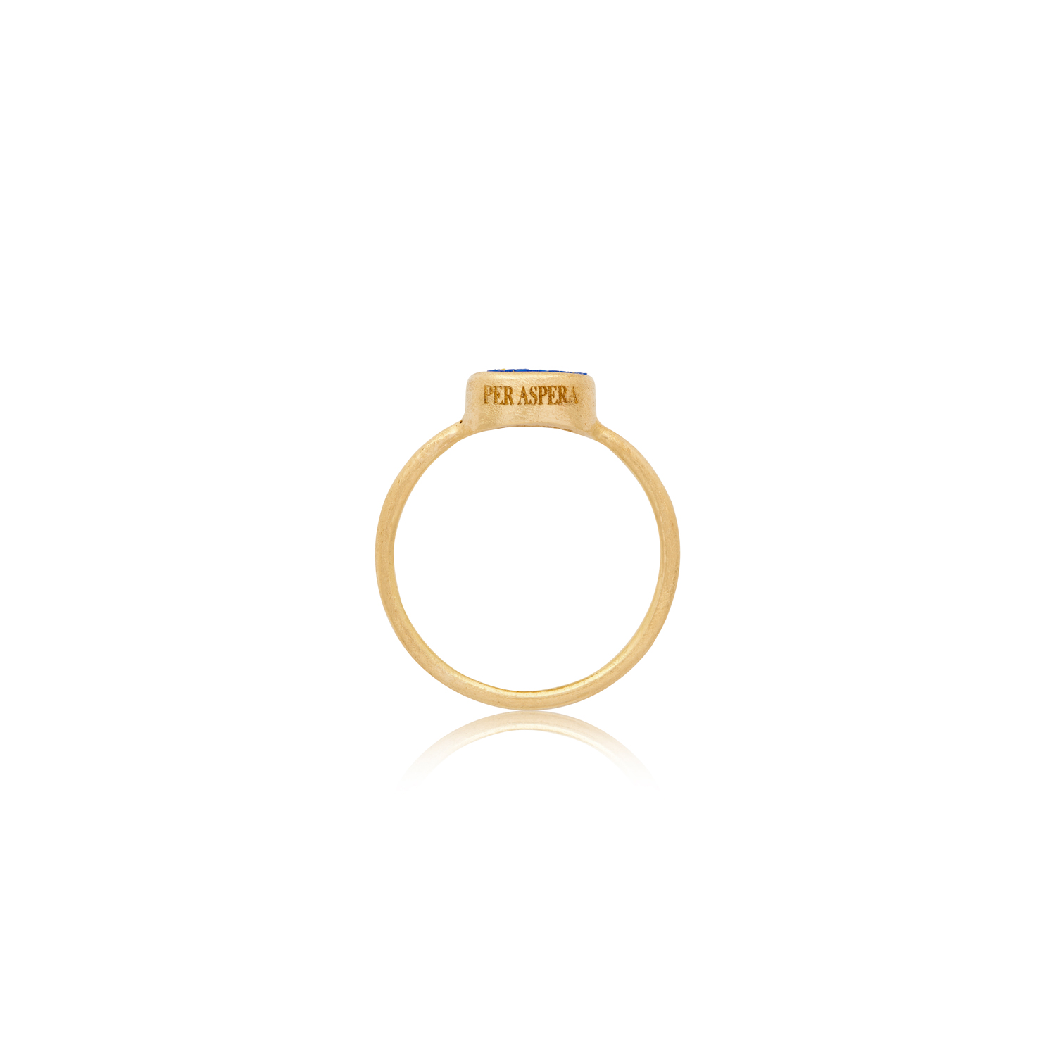 Le Sibille Anelli Cielo Stellato anello oro mosaico blu