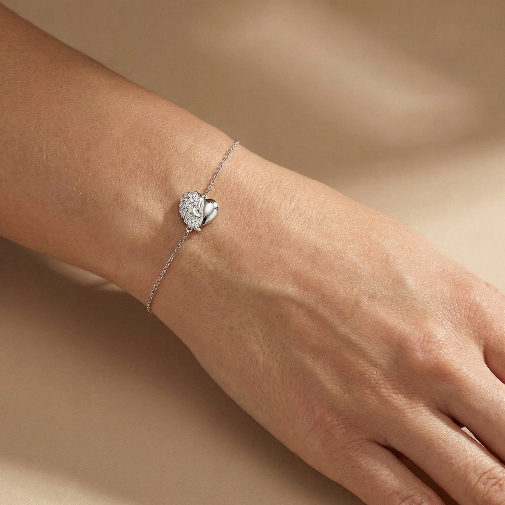 Engelsrufer Herzflügel Bracciale argento 925 oro zirconi