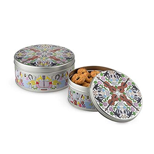 Alessi Garybaldi SJ03S2 barattoli latta set 2 pezzi decorati