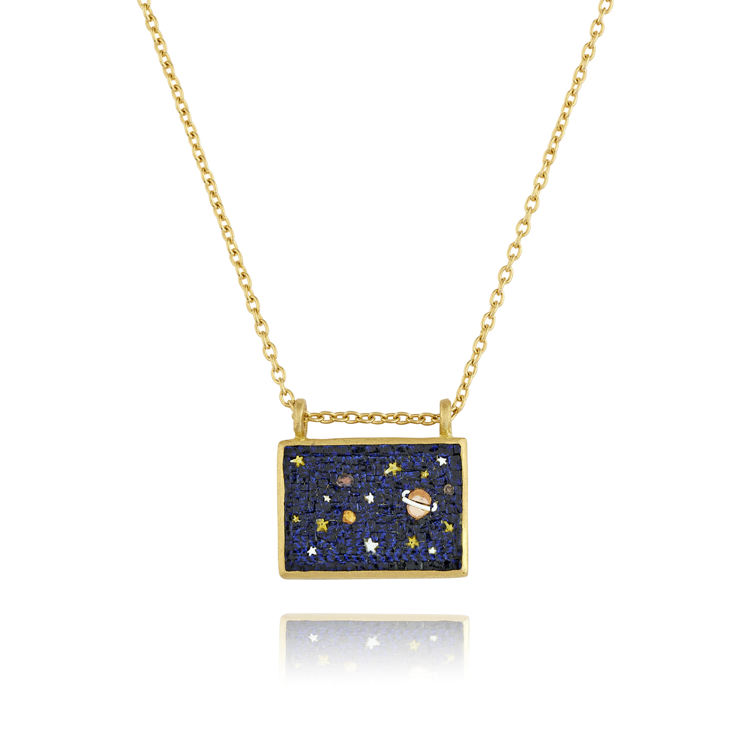 Le Sibille Among The Stars collana oro giallo mosaico romano