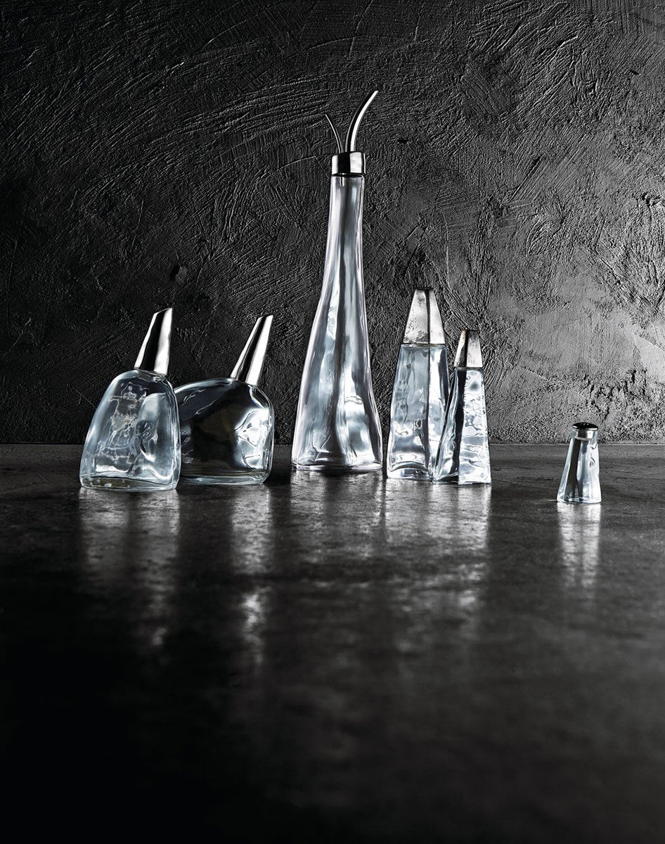 Alessi Officina PZ05 Spargisale Vetro Acciaio 18/10