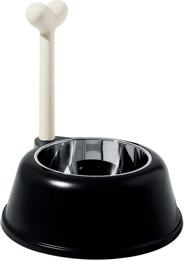 Alessi Lupita AMMI02 B ciotola per cani nera acciaio inox