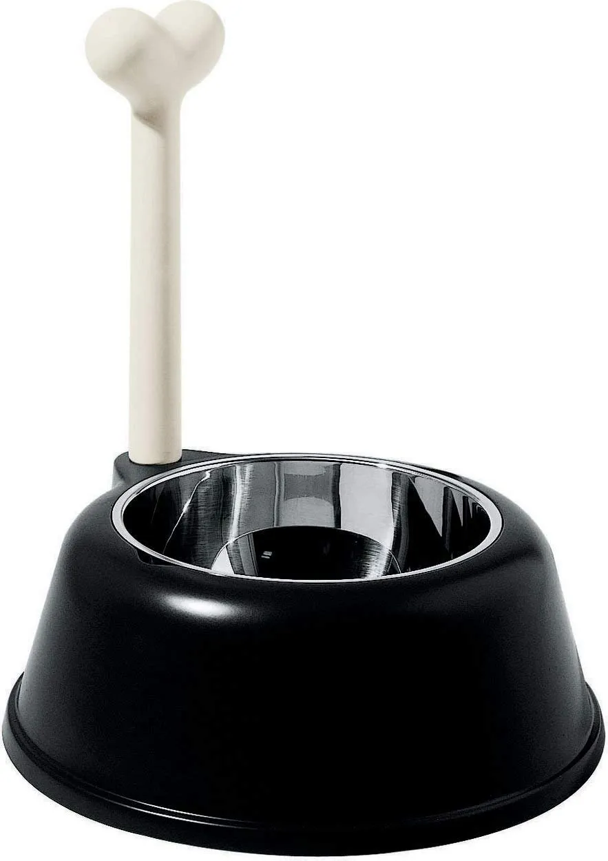 Alessi Lupita AMMI02 B ciotola per cani nera acciaio inox