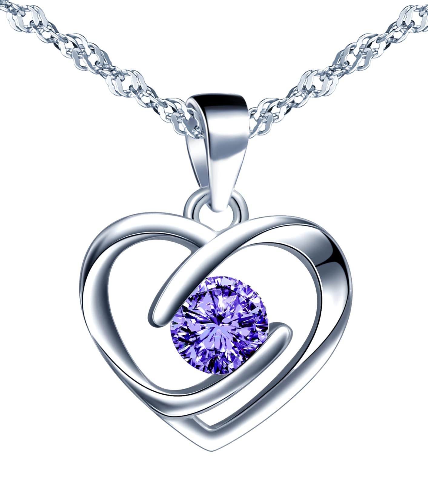 Infinionly collana cuore blu argento 925 45 cm