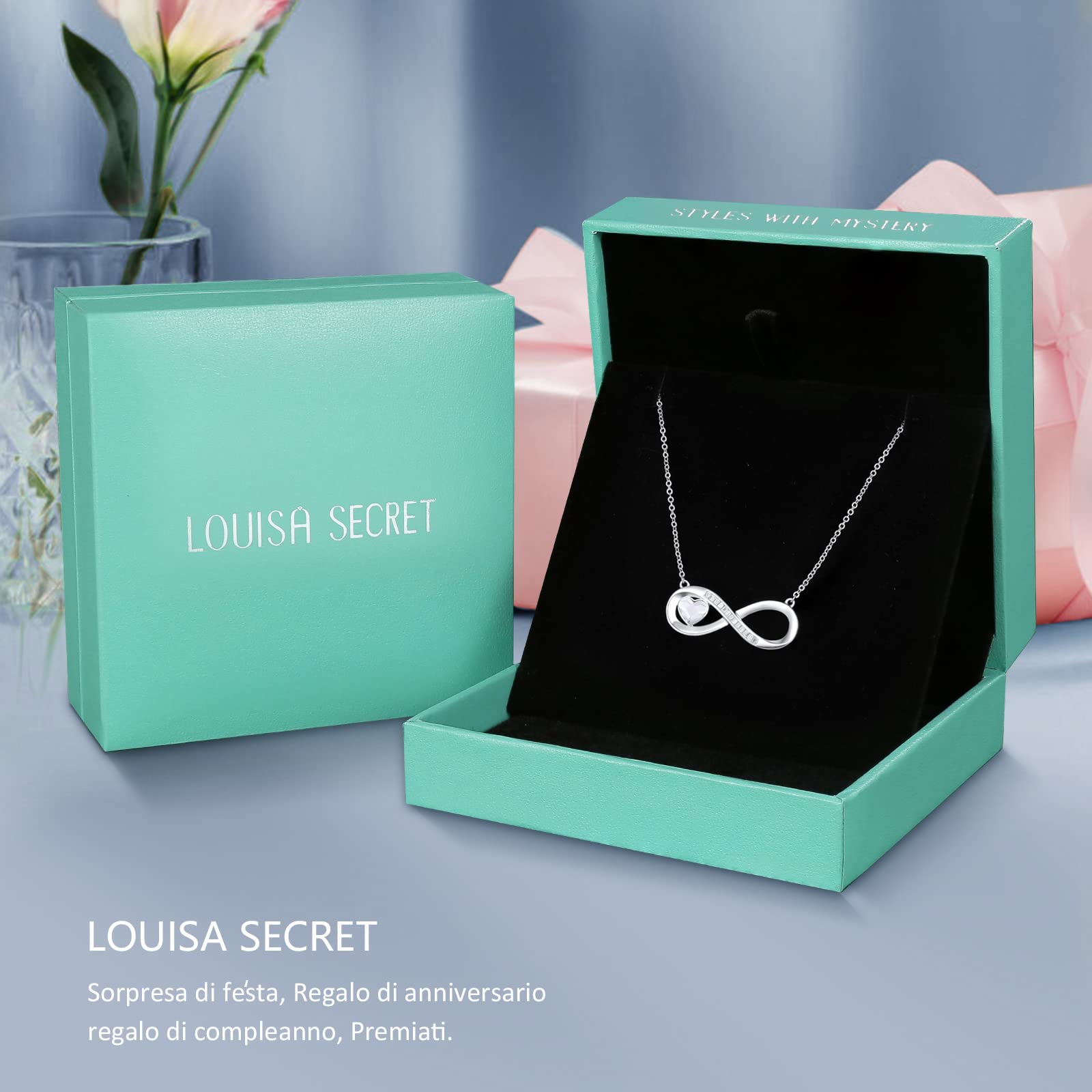 Louisa Secret Infinito Collana Donna Argento 925 Bianco