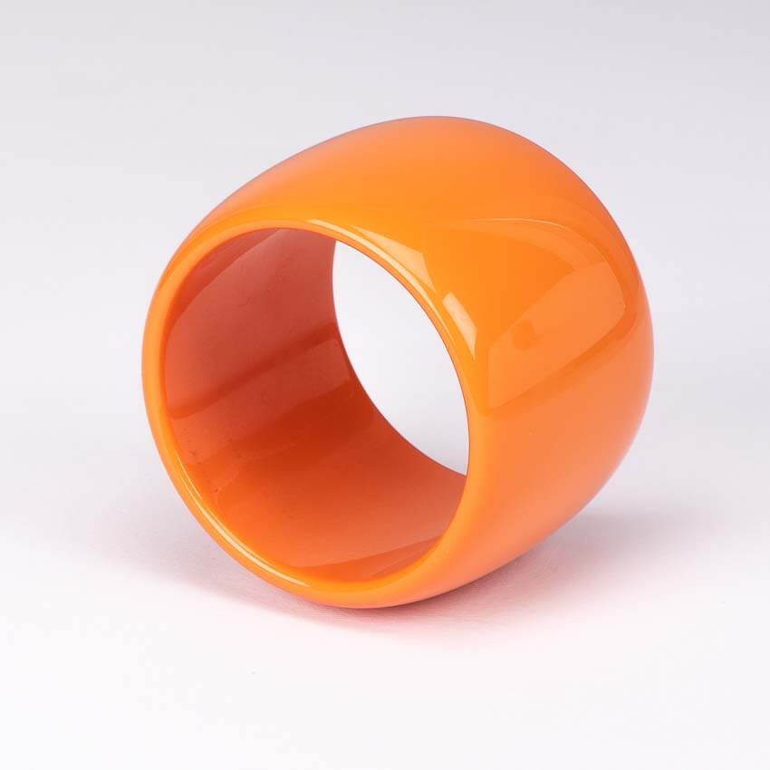 Chic Ad Hoc Bracciale Bangle Resina Arancione Rigido