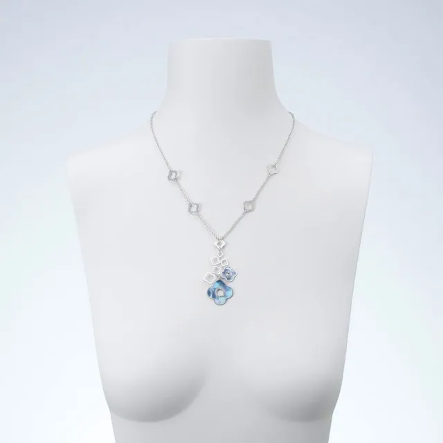 Chic Ad Hoc Collana girocollo argento madreperla grigia