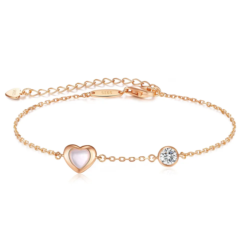 LOUISA SECRET Bracelets bracciale argento oro rosa cuore