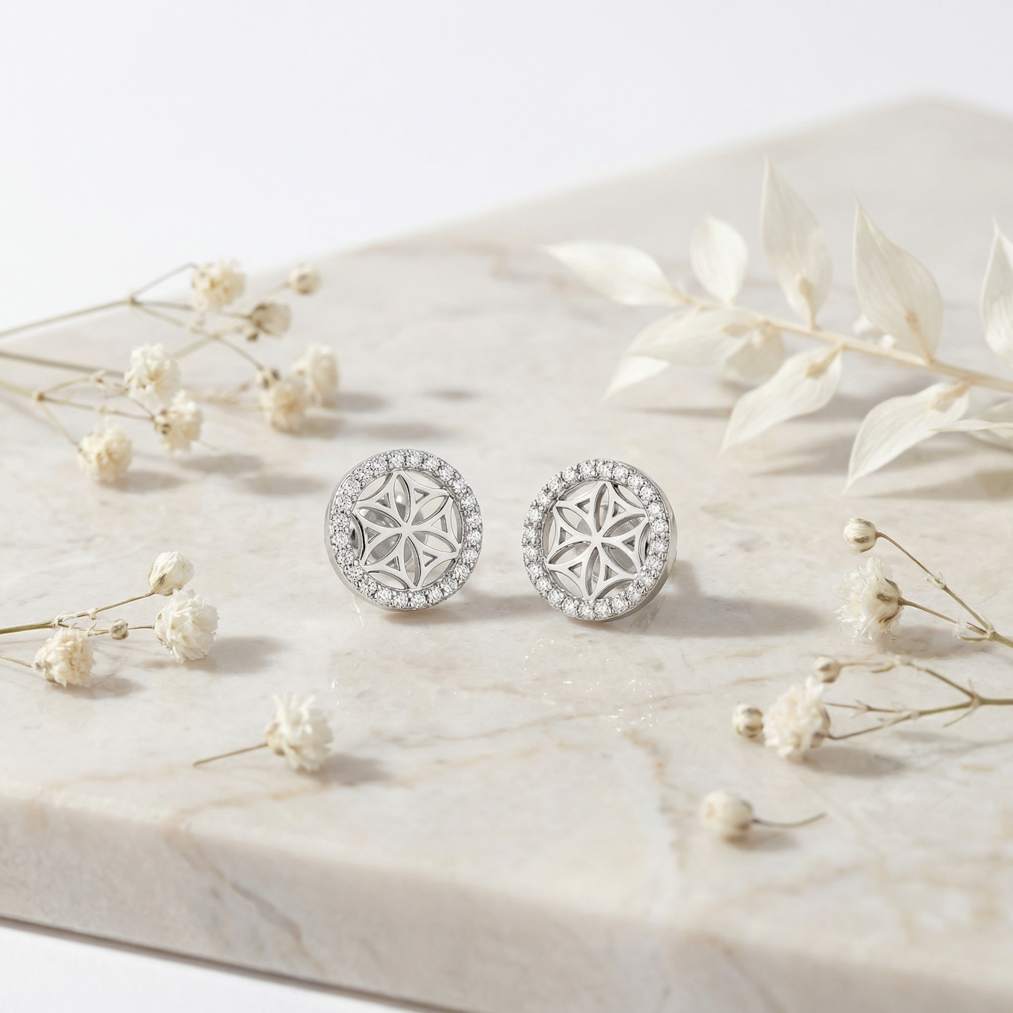 Engelsrufer Ohrringe Orecchini Argento Fiore Vita Zirconia