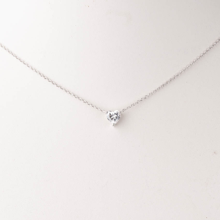 Chic Ad Hoc Collana girocollo argento ciondolo cuore