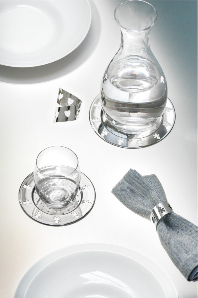 Alessi Girotondo AKK80/15 sottobottiglia acciaio set 2 pezzi
