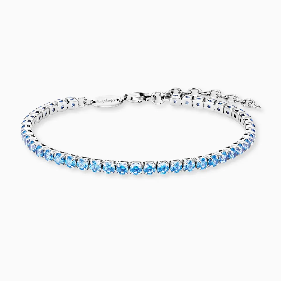 Engelsrufer Shiny Tennis bracciale argento zirconi blu