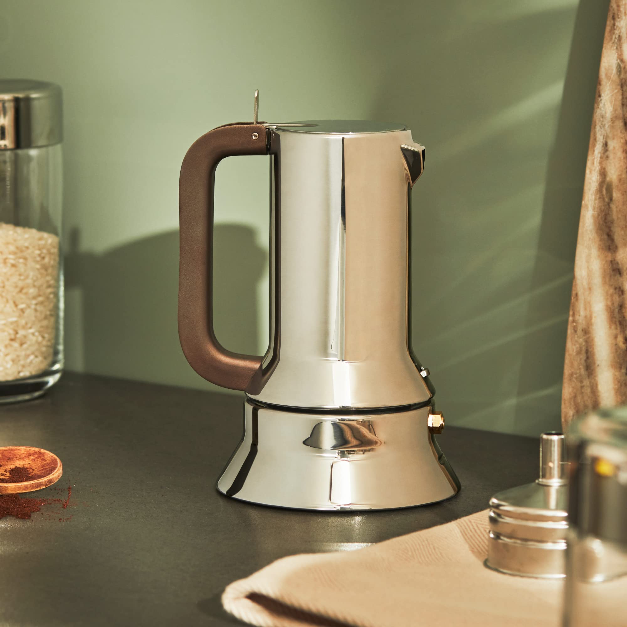 Alessi 9090/3 Caffettiera Acciaio 3 Tazze Induzione