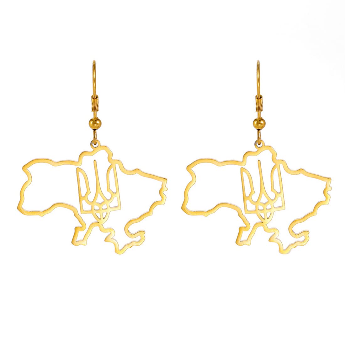 EUEAVAN Earrings b orecchini ucraina mappa tridente