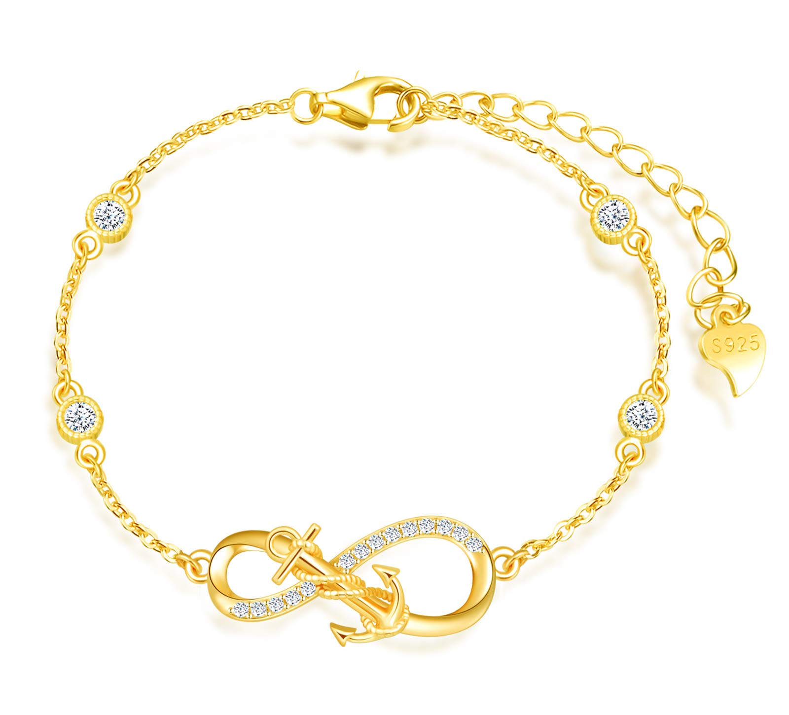 INFINIONLY Fashion Bracelets C-stella bracciale oro ancora stella