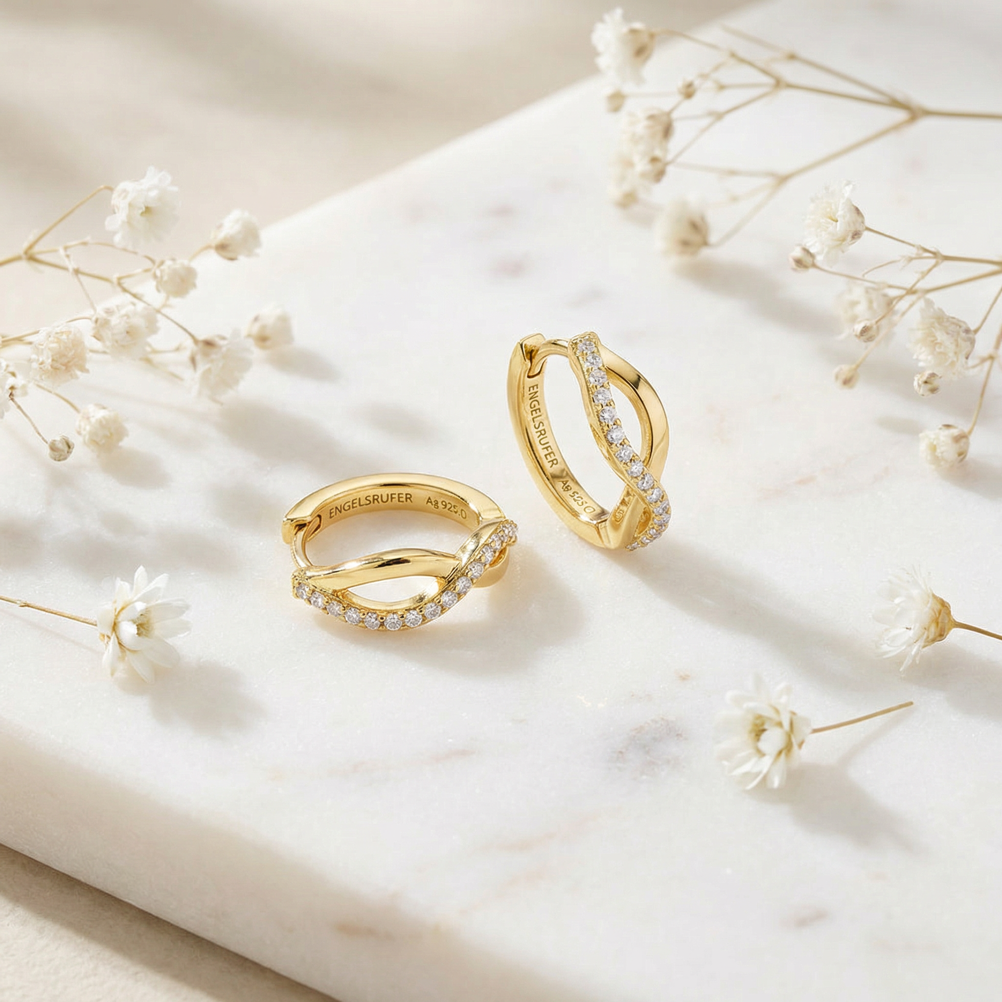 Engelsrufer Paradise orecchini a cerchio argento oro zirconia