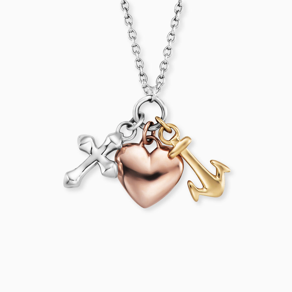 Engelsrufer Tricolor Collana Argento Fede Amore Speranza
