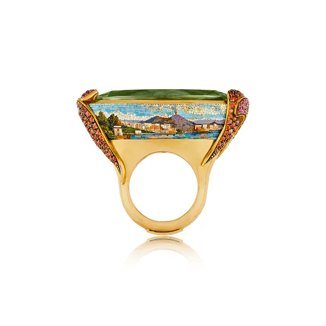 Le Sibille Anelli Vesuvio Anello oro prasiolite