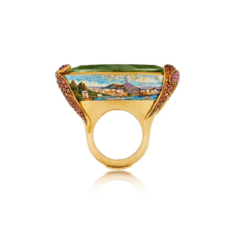 Le Sibille Anelli Vesuvio Anello oro prasiolite