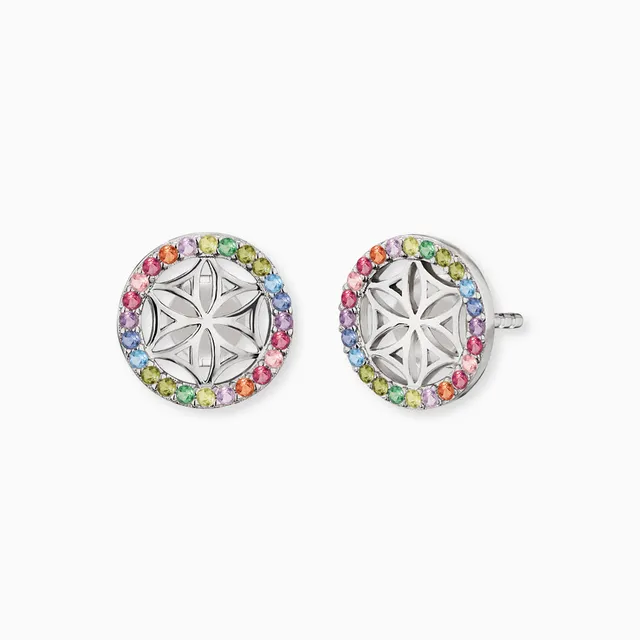 Engelsrufer Lebensblume Orecchini argento 925 multicolor