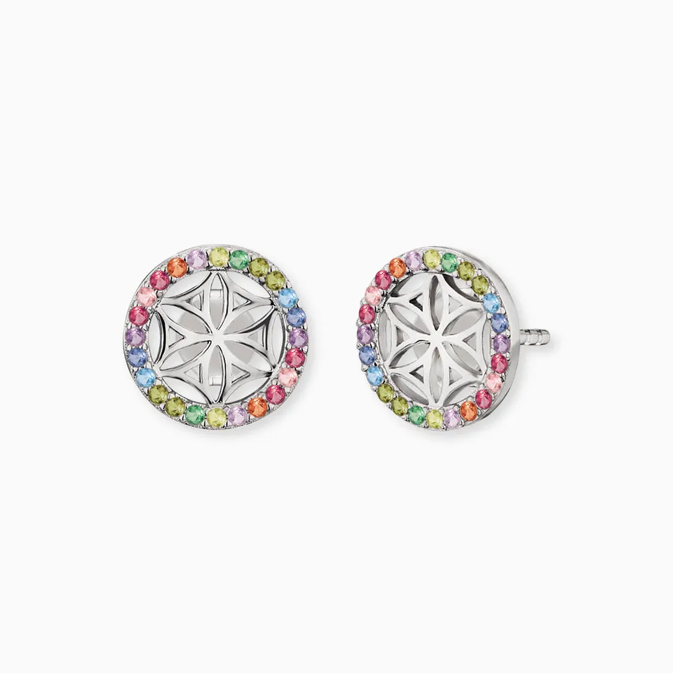 Engelsrufer Lebensblume Orecchini argento 925 multicolor
