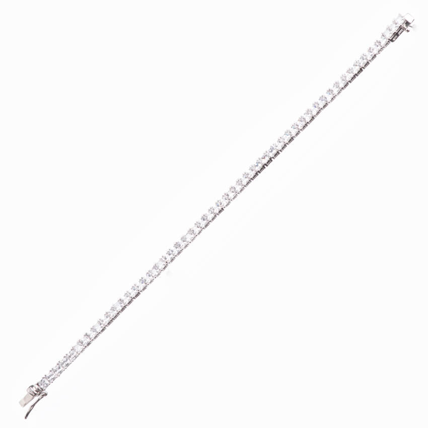 Chic Ad Hoc Bracciali Tennis Carré Argento Zirconi