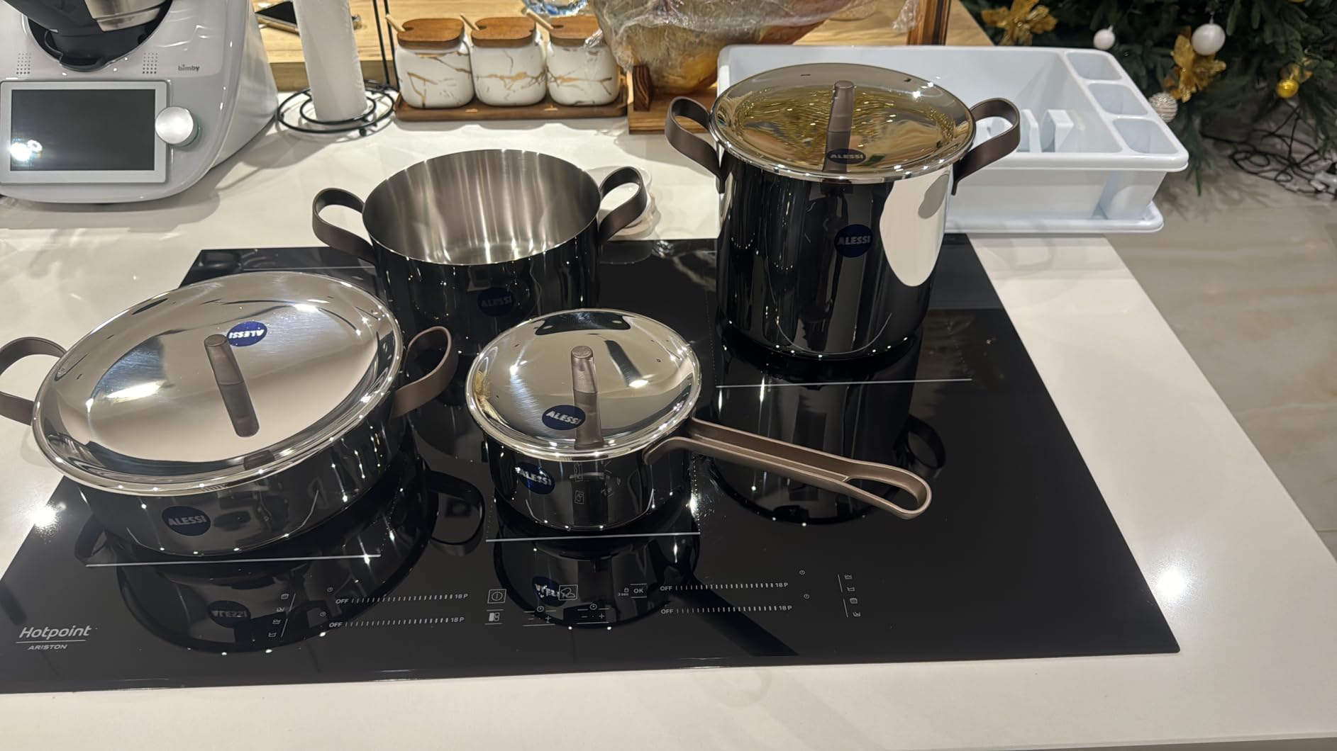 ALESSI Accessori cucina Edo PU100S7 set pentole acciaio 7 pezzi