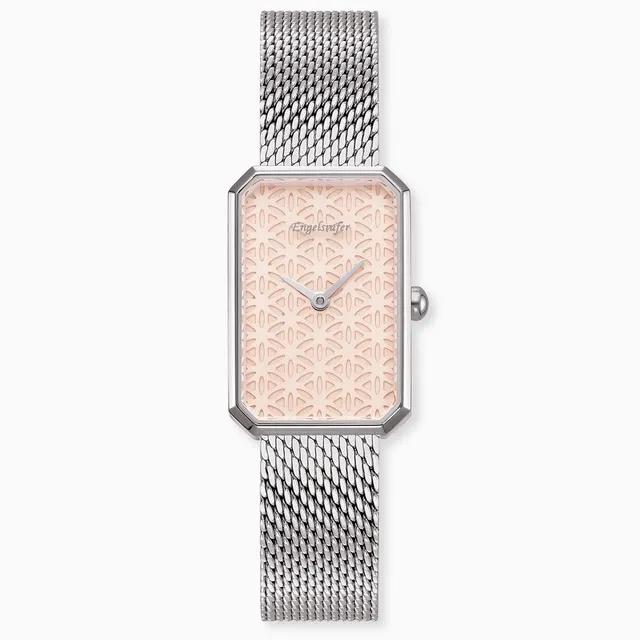 Engelsrufer Uhren Lebensblume Orologio Acciaio bicolore mesh