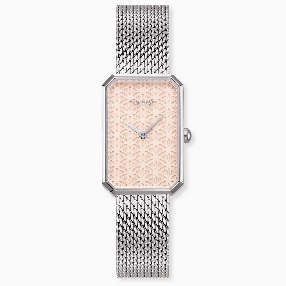 Engelsrufer Uhren Lebensblume Orologio Acciaio bicolore mesh