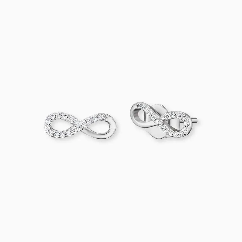 Engelsrufer Ohrringe Infinity orecchini lobo argento 925 zirconia