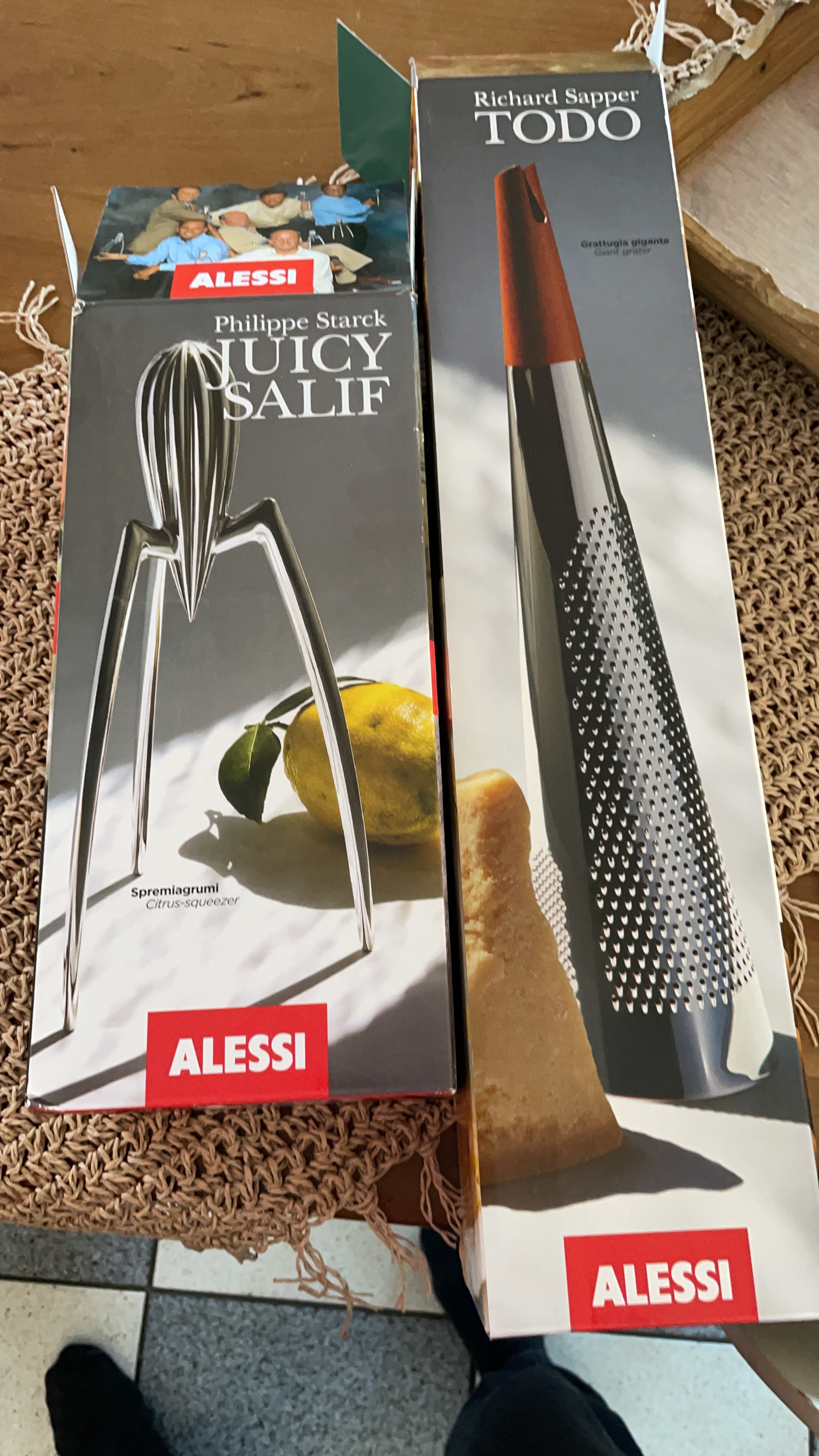 Alessi Todo RS08 Grattugia Gigante Acciaio Legno 46 cm