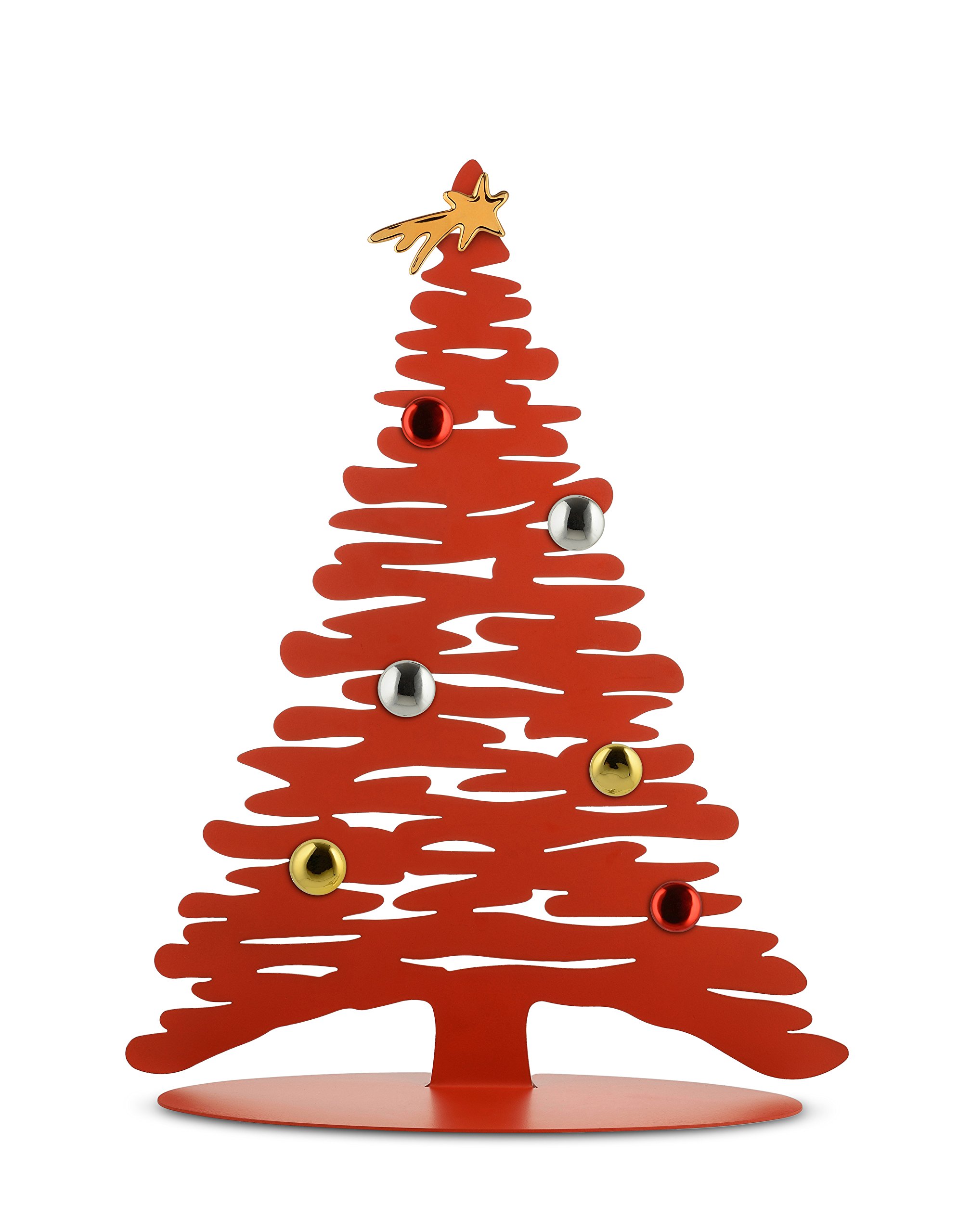 Alessi Bark BM06 albero Natale acciaio argento lucido 45 cm